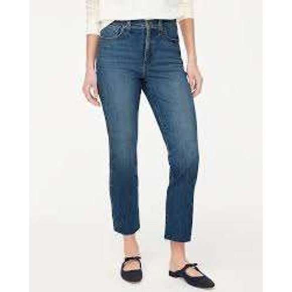 J.CREW FACTORY Dark Wash Blue Straight Jeans, Size 26P - Picture 3 of 7